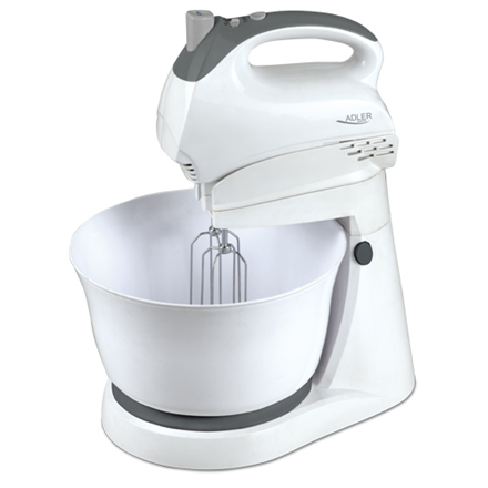 Adler | Mixer | AD 4202 | Mixer with bowl | 300 W | Number of speeds 5 | Turbo mode | White