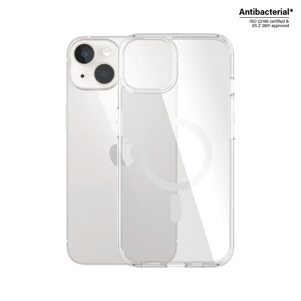 PanzerGlass ® HardCase Transparent w. White MagSafe iPhone 14 | 13 mobiiltelefoni ümbris Kate Läbipaistev