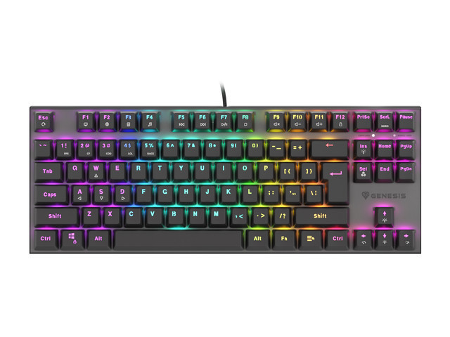 Genesis | THOR 303 TKL | Mechanical Gaming Keyboard | RGB LED light | US | Black | Wired | USB Type-A | 865 g | Replaceable "HOT SWAP" Switches