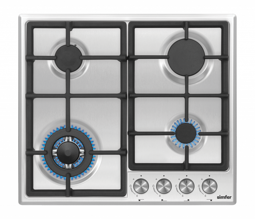Simfer Hob H6.406.VGWIM Gas, Number of burners/cooking zones 4, Rotary knobs,  Stainless Steel