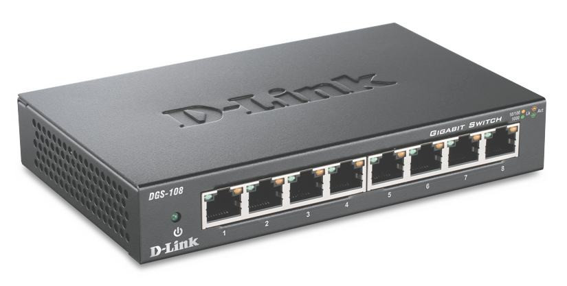 D-Link | Switch | DGS-108/E | Unmanaged | Desktop | Gigabit Ethernet (copper) ports quantity 8 | 60 month(s)