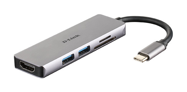 D-Link 5-in-1 USB-C™ Hub with HDMI and SD/microSD Card Reader DUB-M530	 0.11 m