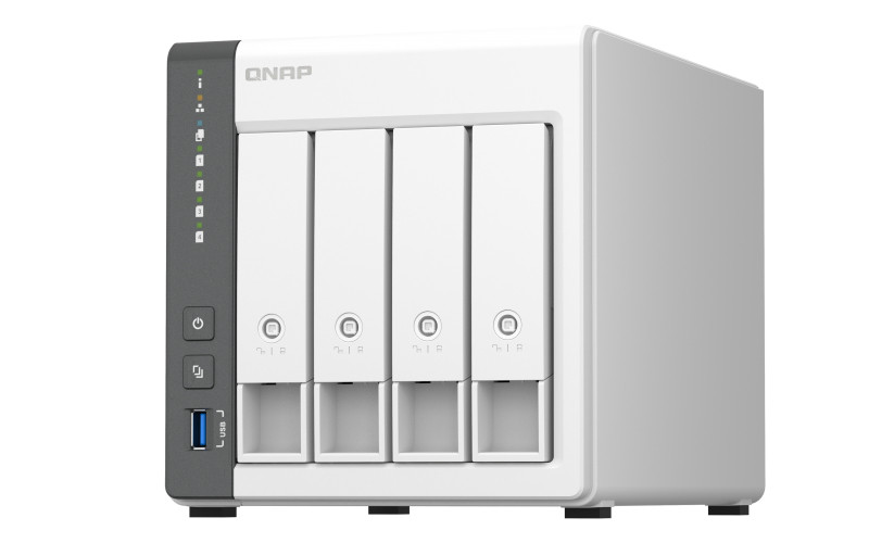 QNAP | 4 Bay ARM | TS-433-4G | Cortex-A55 | ARM 4-core | Processor frequency 2.0 GHz | 4 GB | On board (non-expandable)