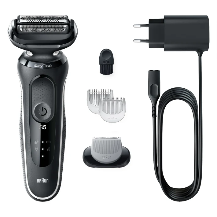 Braun | Shaver | 51-W1600s | Operating time (max) 50 min | Wet & Dry | Black/White