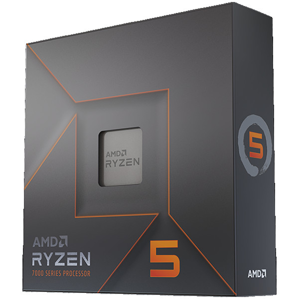 AMD CPU Desktop Ryzen 5 6C/12T 7600X (4.7/5.0GHz Boost,38MB,105W,AM5) box, with Radeon Graphics