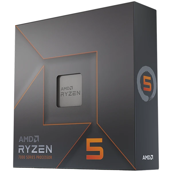 AMD CPU Desktop Ryzen 5 6C/12T 7600X (4.7/5.0GHz Boost,38MB,105W,AM5) box, with Radeon Graphics