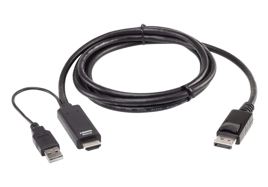 ATEN 2L-7D02HDP videokaabliadapter 1,8 m HDMI + USB DisplayPort Must