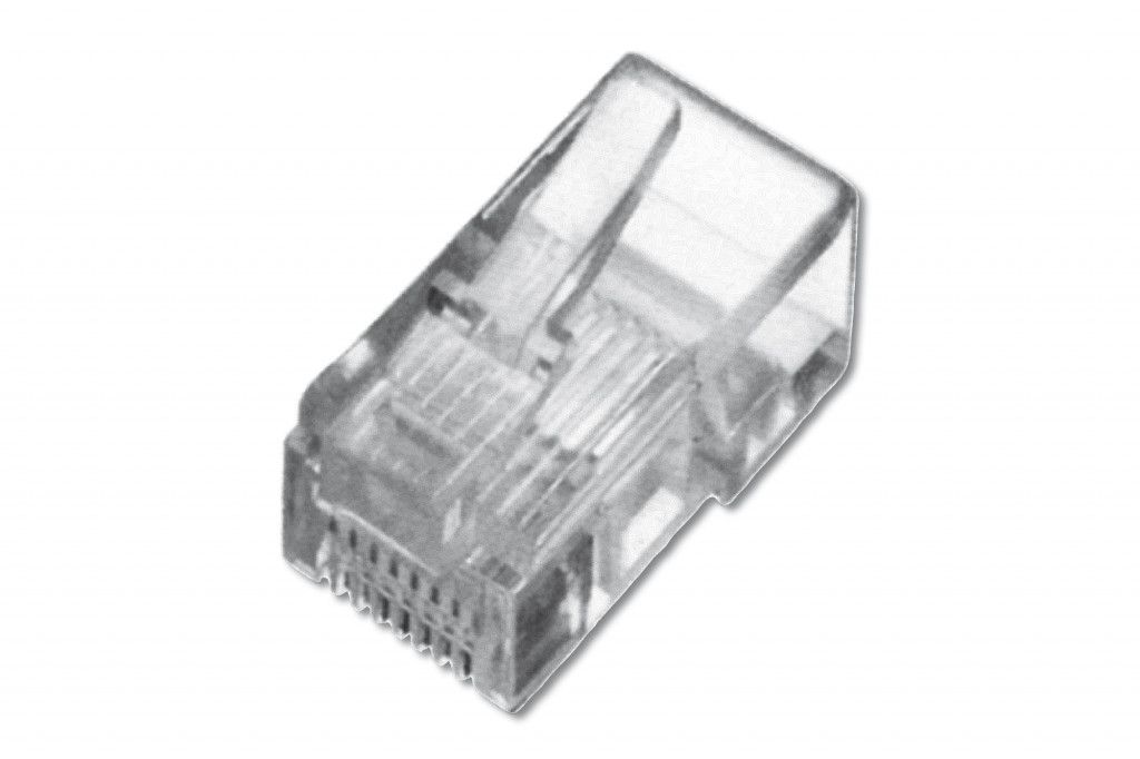 Digitus 	A-MO 8/8 SR Modular Plug, for stranded Round Cable, 8P8C unshielded, CAT 5e, RJ45