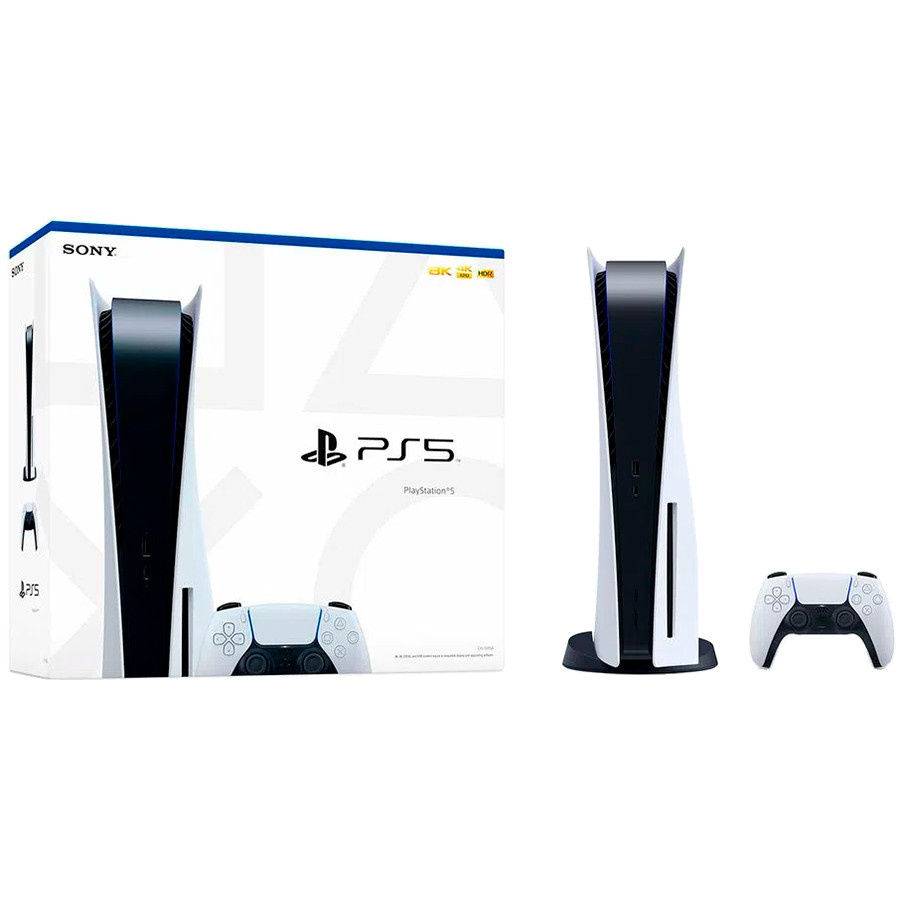Sony PS5 PlayStation 5 Blu-ray Edition Console, White
