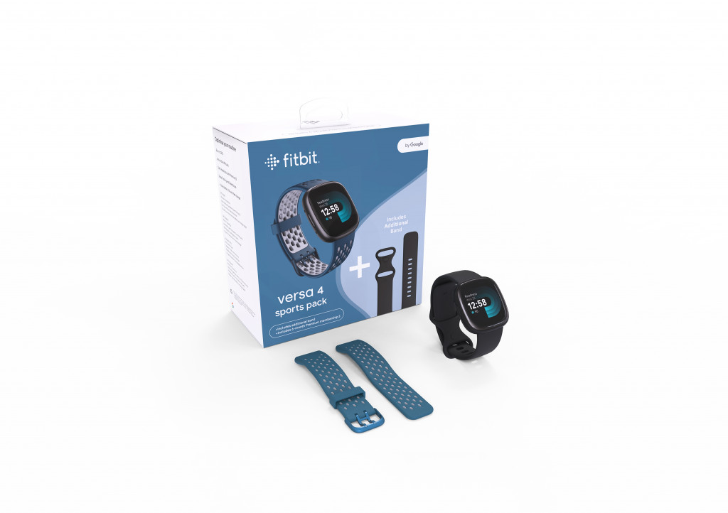 Versa 4 (EU Bundle) | Smart watch | NFC | GPS (satellite) | AMOLED | Touchscreen | Activity monitoring 24/7 | Waterproof | Bluetooth | Wi-Fi | Black/Sapphire