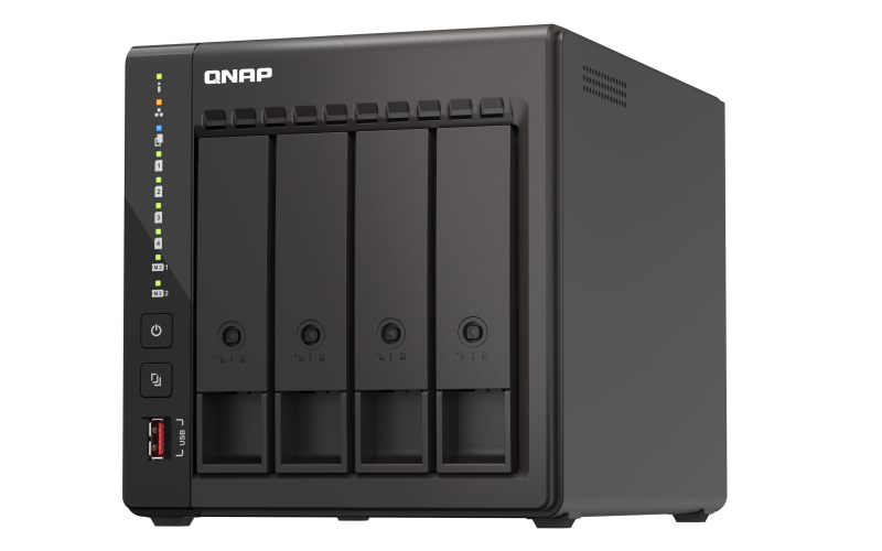 QNAP | 4-Bay desktop NAS | TS-453E-8G | Up to 4 HDD/SSD Hot-Swap | Intel Celeron | J6412 Quad-Core | Processor frequency 2.6 GHz | 8 GB