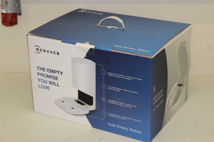 SALE OUT. Ecovacs Auto-Empty Station in White for OZMO T8 Series and N8/T9 Series incl. 2 dust bags | Ecovacs | Auto-Empty Station | White | DAMAGED PACKAGING
