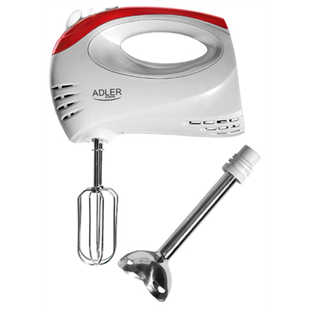 Adler | AD 4212 | Mixer | Hand Mixer | 300 W | Number of speeds 5 | Turbo mode | White