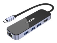 UNITEK D1084A Hub USB-C 3x USB-A 3.1