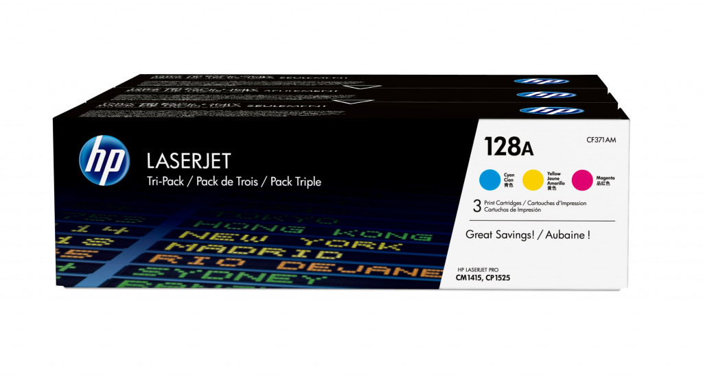 HP Toner 128A CYM Tri-Pack