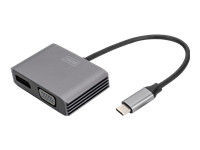 DIGITUS USB-C - DP + VGA Adapter 20cm