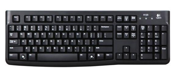 LOGITECH K120 Corded Keyboard - BLACK - USB - NORDIC - B2B
