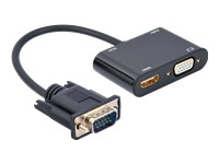 GEMBIRD VGA to HDMI + VGA adapter cable