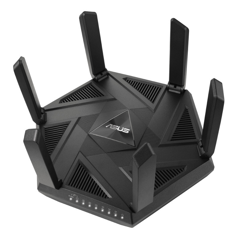 Asus | Wifi 6 802.11ax Tri-band Gigabit Gaming Router | RT-AXE7800 | 802.11ax | 574+4804+2402 Mbit/s | 10/100/1000 Mbit/s | Ethernet LAN (RJ-45) ports 4 | Mesh Support Yes | MU-MiMO Yes | No mobile broadband | Antenna type External | month(s)