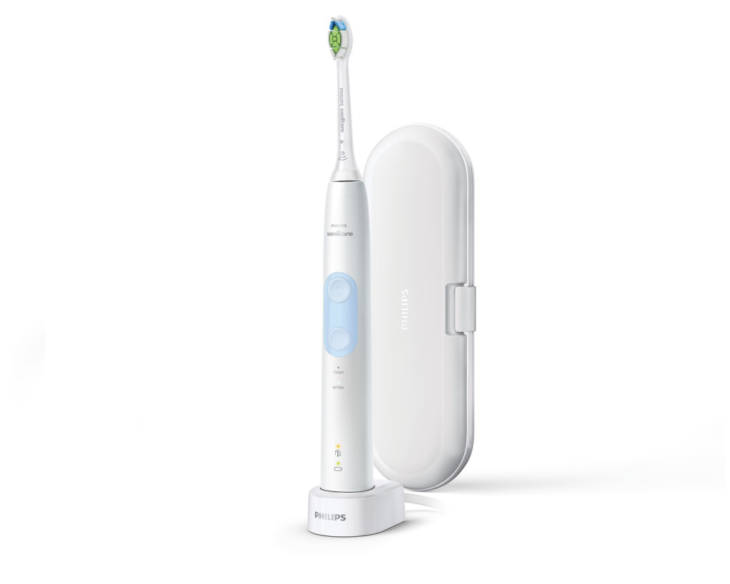 Philips | HX6839/28 Sonicare ProtectiveClean 4500 Sonic | Electric Toothbrush | Rechargeable | For adults | ml | Number of heads | White/Light Blue | Number of brush heads included 1 | Number of teeth brushing modes 2