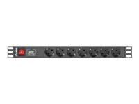 LANBERG PDU-07F-0200-BK Lanberg PDU 1U 1