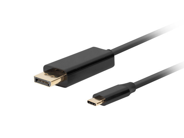 Lanberg USB-C to DisplayPort Cable, 1 m 4K/60Hz, Black Lanberg | USB-C to DisplayPort Cable | CA-CMDP-10CU-0010-BK | 1 m | Black