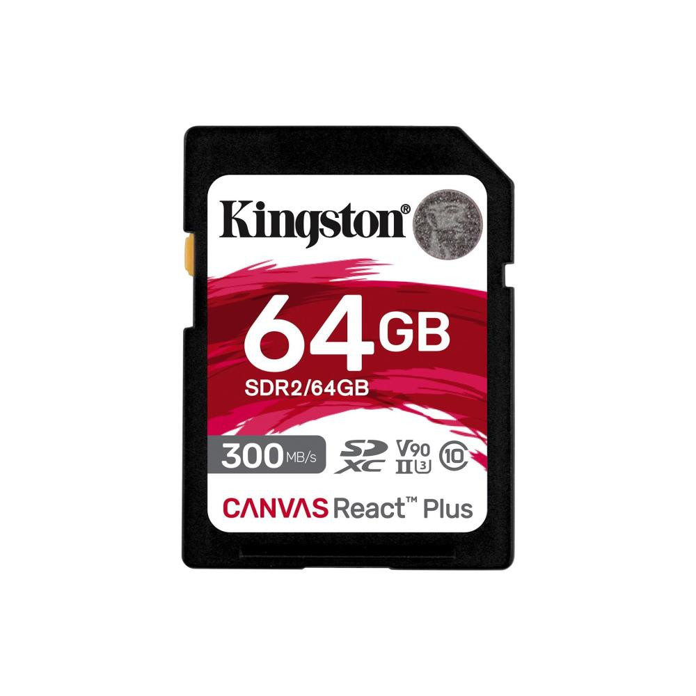Kingston Technology Canvas React Plus 64 GB SD UHS-II Klass 10