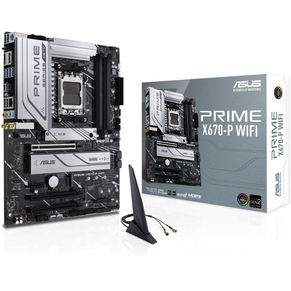 ASUS PRIME X670-P WIFI emaplaat AMD X670 Protsessoripesa AM5 ATX