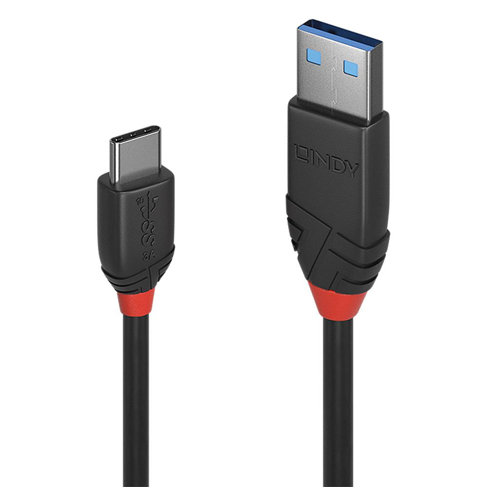 Lindy 36917 USB-kaabel 1,5 m USB 3.2 Gen 1 (3.1 Gen 1) USB A USB C Must