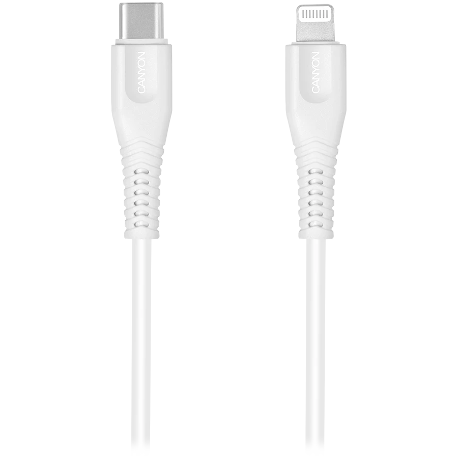 CANYON cable MFI-4 Type-C to Lightning 1.2m White