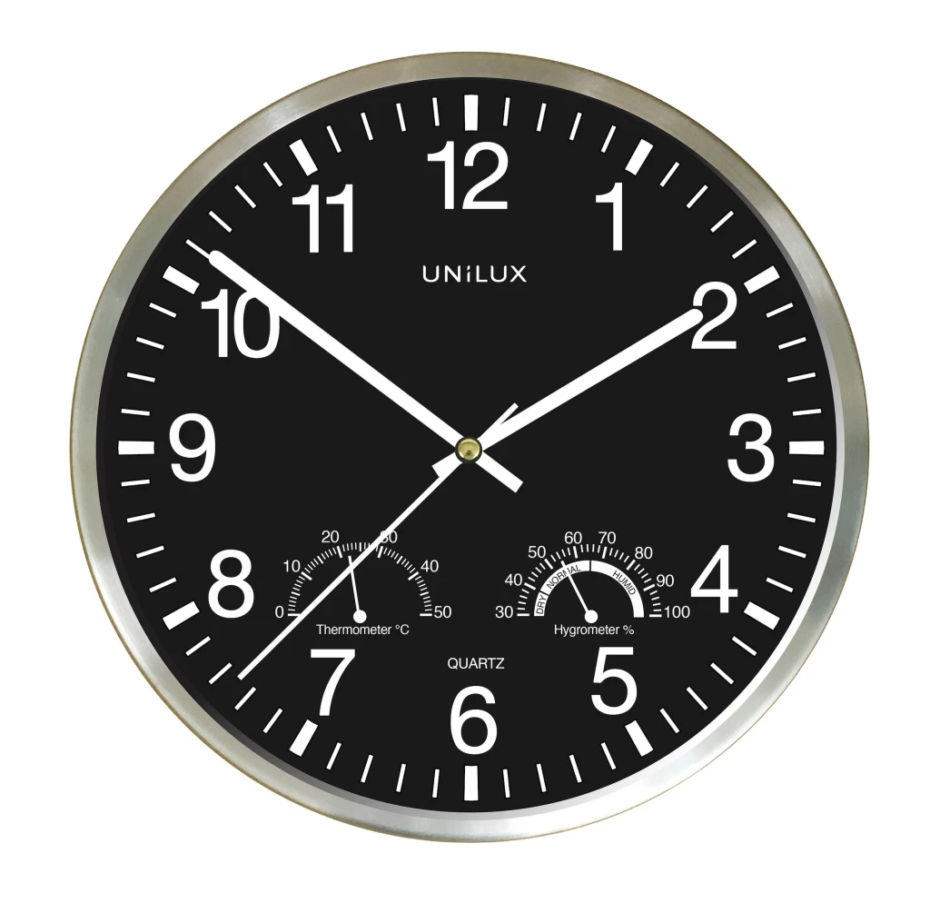 Seinakell UNILUX WETTY 30cm termomeetri ja hügromeetriga