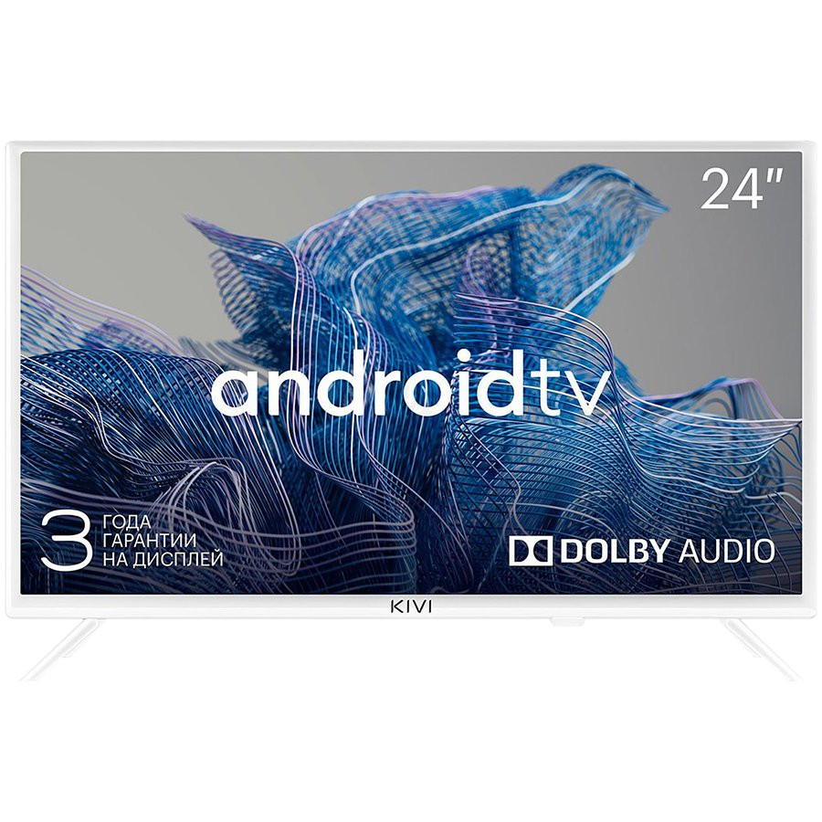 24', HD, Google Android TV, White, 1366x768, 60 Hz, Sound by JVC, 2x5W, 21 kWh/1000h , BT5, HDMI ports 3, 24 months