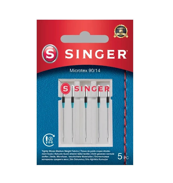Singer | NEEDLE, Microtex 90/14, 5 pcs