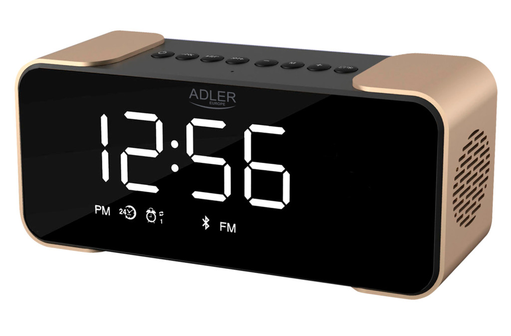 Adler | AD 1190 | Wireless alarm clock with radio | W | AUX in | Copper/Black | Alarm function