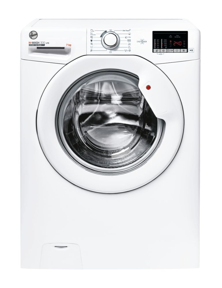 Hoover Washing Machine H3W4 472DE/1-S H-WASH 300 LITE Energy efficiency class D, Front loading, Washing capacity 7 kg, 1400 RPM, Depth 45 cm, Width 60 cm, Display, LED, White