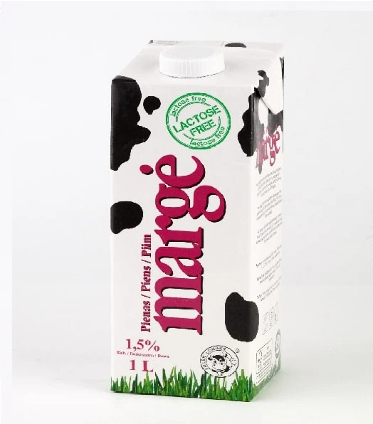 Piim MARGE laktoosivaba, 1,5%, UHT, 1L (kogus 12 tükki)