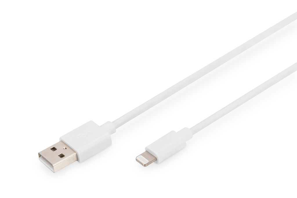 Digitus | Charger/data cable | DB-600106-010-W | USB-A to Lightning