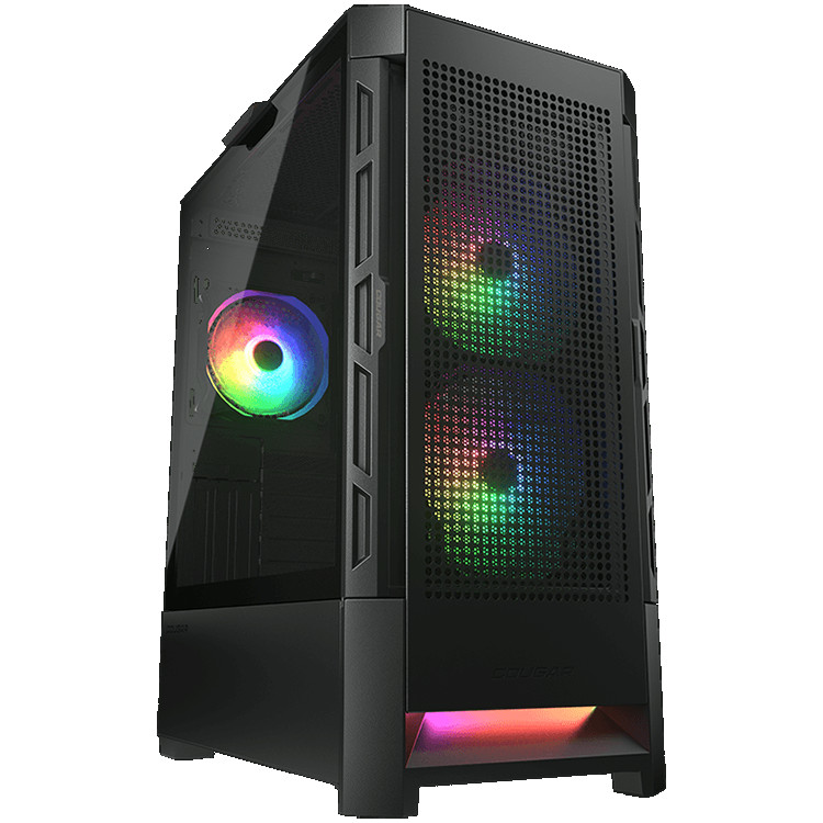 COUGAR DUOFACE RGB PC Case, Mid Tower, Black