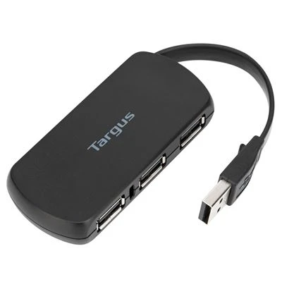 Targus ACH114EU jaotur USB 2.0 480 Mbit/s Must