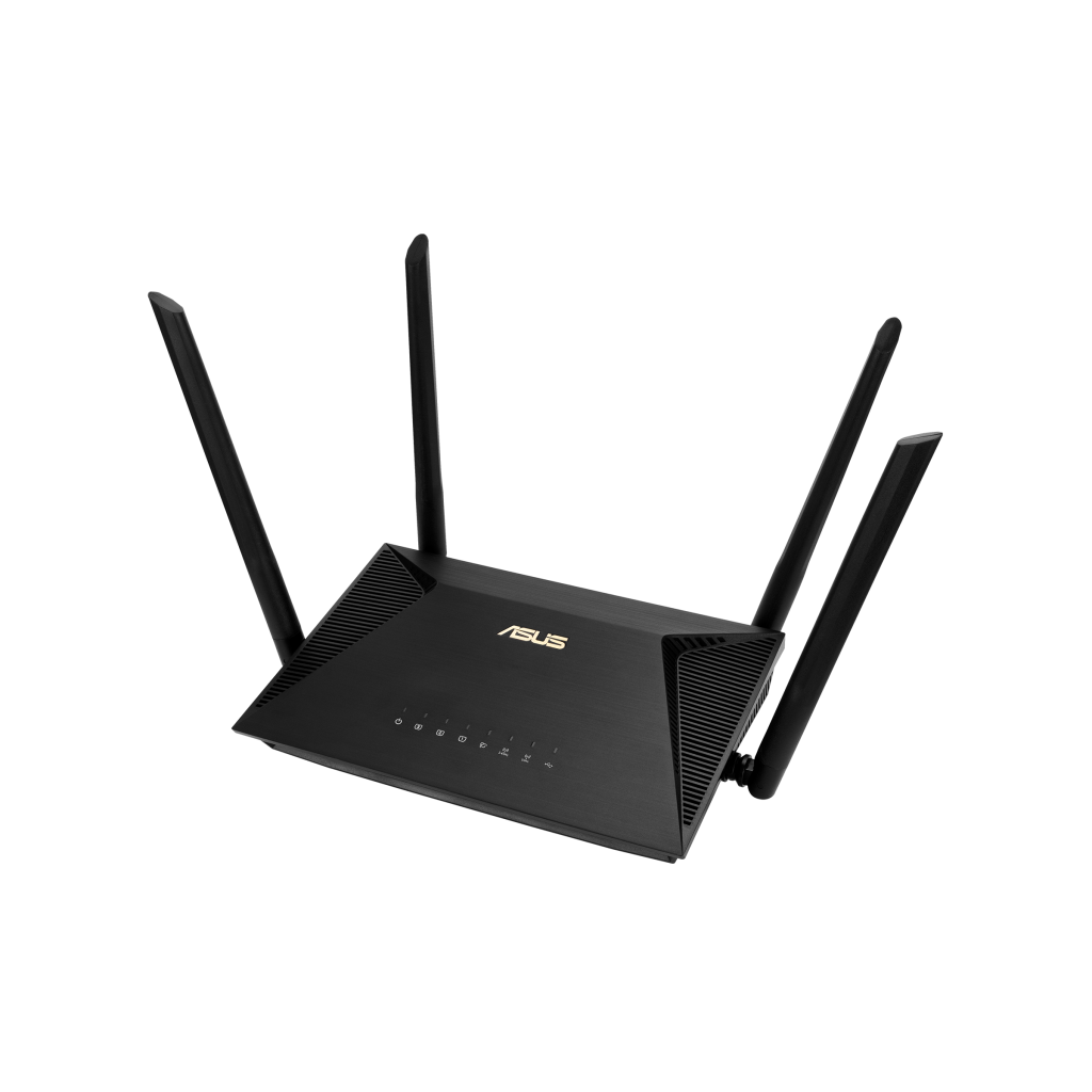 Asus | Wireless AX1800 Dual Band Gigabit Router, UK | RT-AX53U | 1201+600 Mbit/s | Mbit/s | Ethernet LAN (RJ-45) ports 4 | Mesh Support No | MU-MiMO Yes | No mobile broadband | Antenna type  External antenna x 4 | 36 month(s)