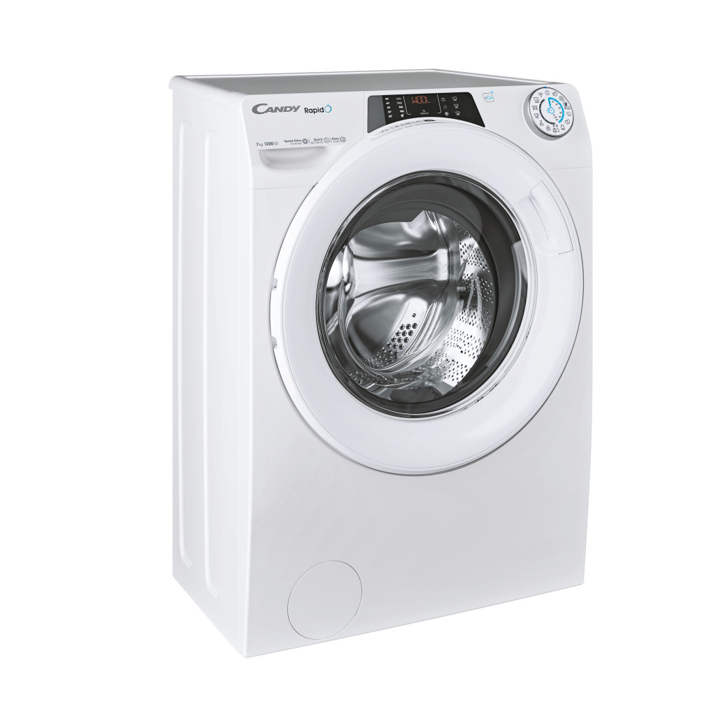 Candy Washing Machine RO4 1274DWMT/1-S Energy efficiency class A, Front loading, Washing capacity 7 kg, 1200 RPM, Depth 45 cm, Width 60 cm, Display, TFT, Steam function, Wi-Fi, White