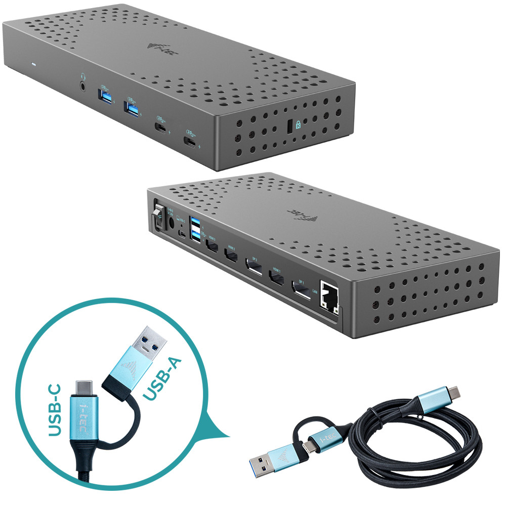 I-TEC USB3.0/USB-C/TB 3x4K Dock G2 PD100