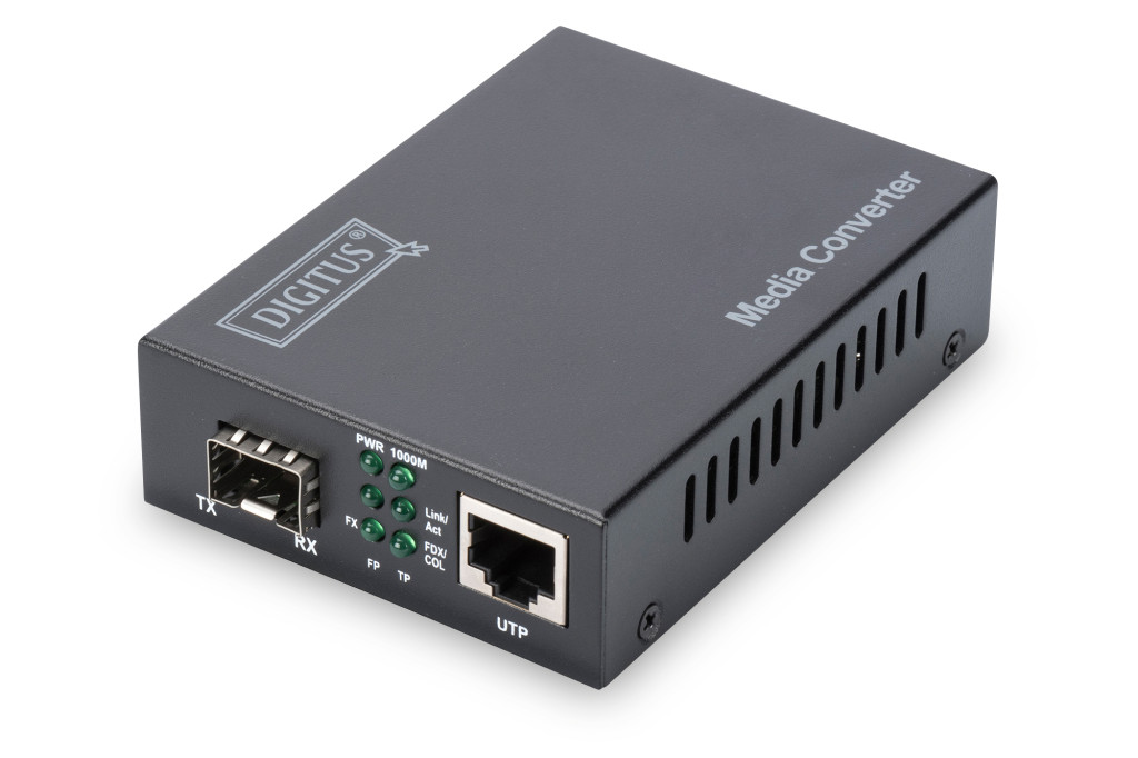 Digitus Gigabit Ethernet Media Converter, SFP SFP Open Slot, without SFP Module DN-82130 SFP, 10/100/1000 Mbps port