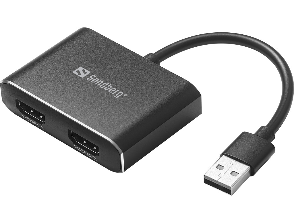 Sandberg 134-35 USB-graafikaadapter Must