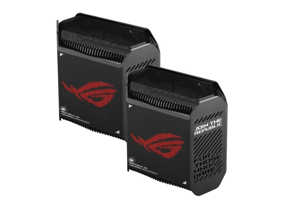 Wifi 6 802.11ax Tri-band Gigabit Gaming Mesh System | GT6 ROG Rapture (2-Pack) | 802.11ax | 574+4804+4804 Mbit/s | 10/100/1000 Mbit/s | Ethernet LAN (RJ-45) ports 3 | Mesh Support Yes | MU-MiMO Yes | No mobile broadband | Antenna type Internal | month(s)
