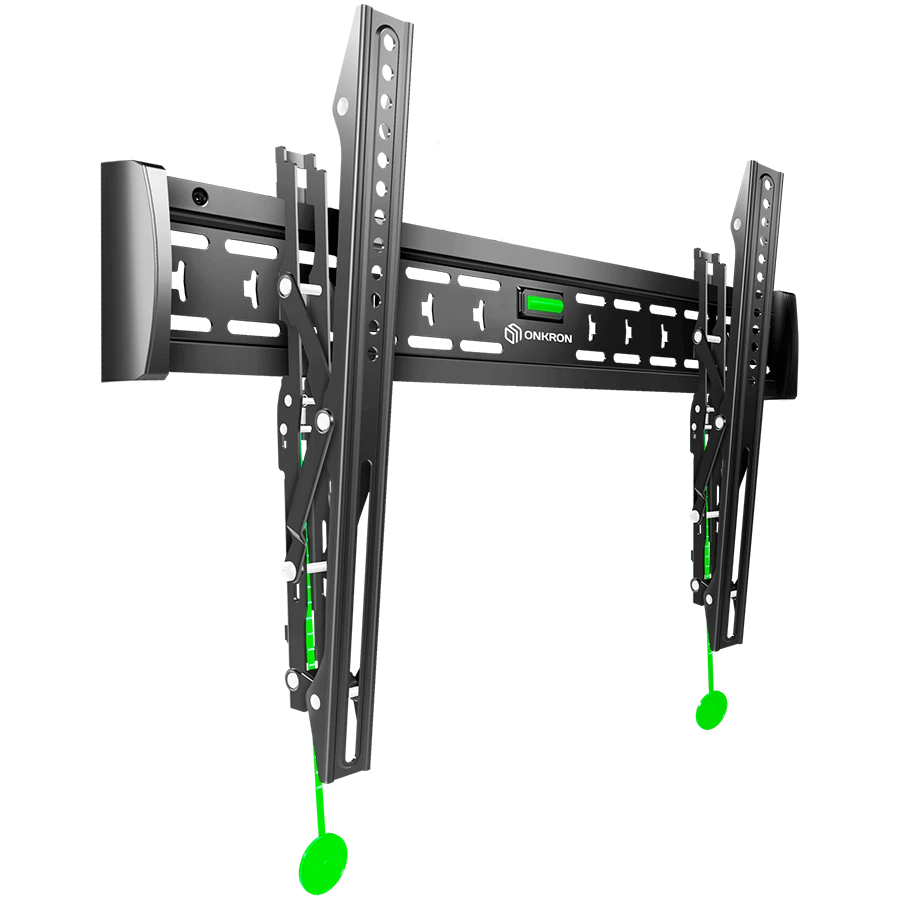 ONKRON Tilting TV Wall Mount for 43 to 85-inch Flat Panel TVs Digital Panels 68,2 kg, Black