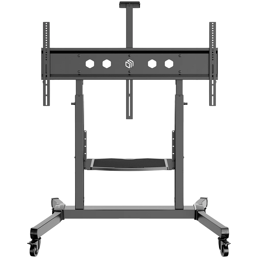 ONKRON Mobile TV Stand Rolling TV Cart for 50 to 100-Inch Screens up to 120 kg, black