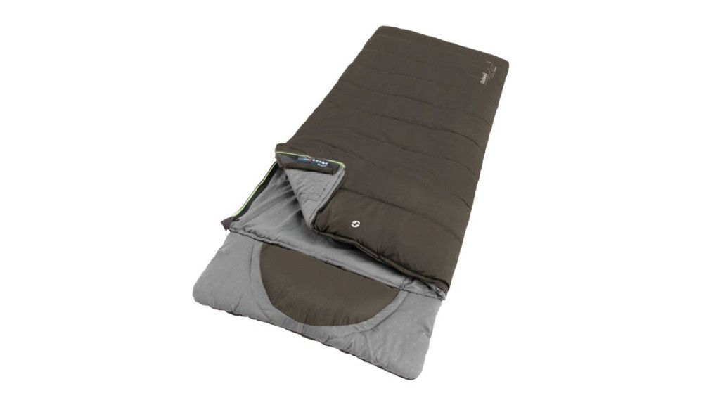 Outwell Contour Supreme Coffee "L", Sleeping Bag, 220 x 85 cm, 2 way open - auto lock, L-shape, Brown