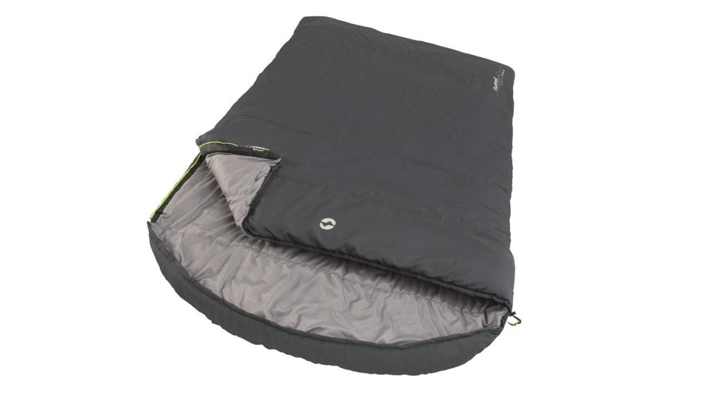 Outwell | Campion Lux Double | Sleeping Bag | 225 x 140 cm | 2 way open - auto lock, L-shape | Dark Grey