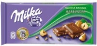 Šokolaad purustatud metspähklitega, MILKA, 100g (kogus 2 tükki)